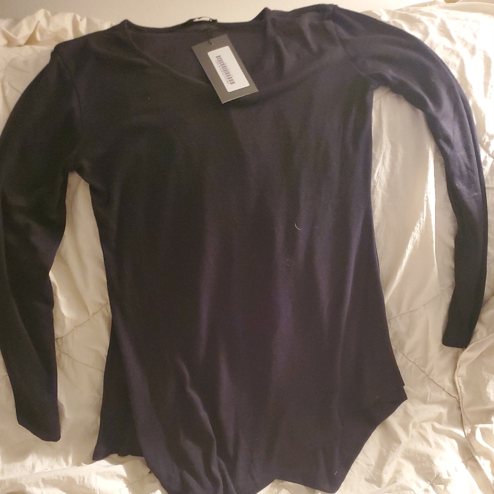 Doubleju long sleeved black tunic New medium